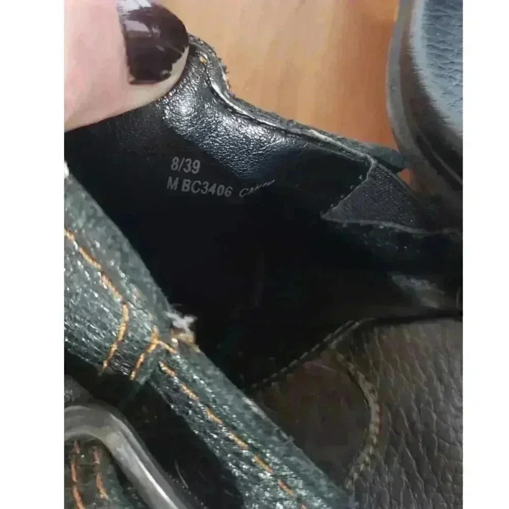 B.O.C. Born Concept leather clogs womens size 8 rubber sole 3in heel‎